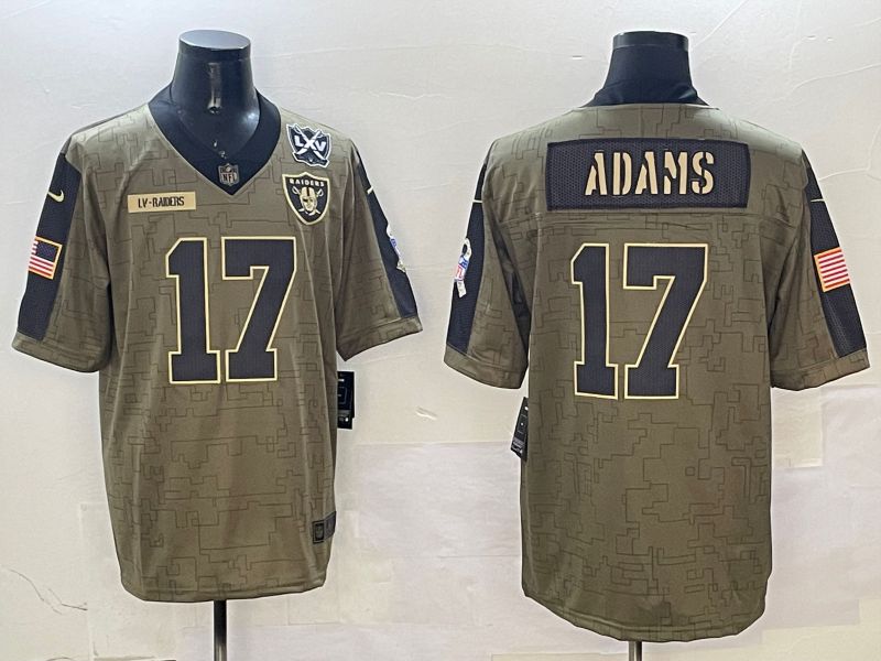 Men Oakland Raiders #17 Adams Green Nike 2025 Salute to Service Limited NFL Jersey style 2